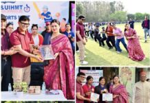 सीआईएमएस एवं यूआईएचएमटी ग्रुप ऑफ कॉलेजेज : खेलकूद प्रतियोगिता का भव्य समापन … सेवा संकल्प फाउंडेशन की अध्यक्ष गीता धामी और आईपीएस अजय सिंह ने छात्र-छात्राओं को किया सम्मानित