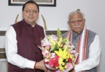 Big News : सीएम धामी की राज्यहित में की डिमांड पर केंद्रीय विद्युत मंत्री खट्टर की ‘हामी’ … ऊर्जा परियोजनाओं एवं पिटकुल की एडीबी सहायतित पारेषण परियोजना पर चर्चा की मुख्यमंत्री ने